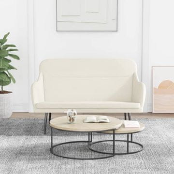 Vidaxl Klupa, krem, 110x76x80 cm, presvučena baršunom