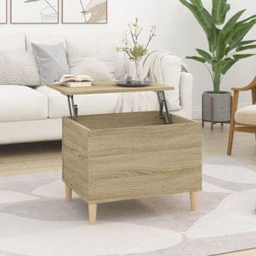 Vidaxl Klub stolić, Sonoma hrast 60x44,5x45 cm, Materijal na bazi drva