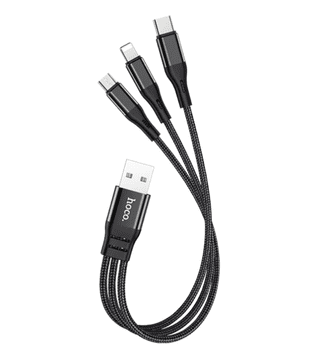 MXM 3u1 USB kabel s microUSB, Type-C i Lightning konektorom, 0,25 metra