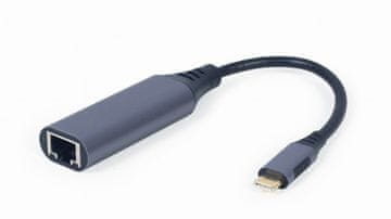 Gembird Gembird A-USB3C-LAN-01 Dock/Rep. USB-C na LAN, Crni/Sivi