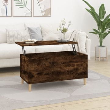 Vidaxl Klub stolić dimljeni hrast 90x44,5x45 cm