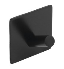 SAPHO Samoljepljiva crna mat kuka kvadratnog oblika za kupatilo od nehrđajućeg čelika 45x45x25 mm