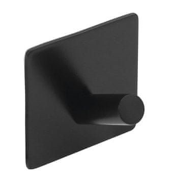 SAPHO Samoljepljiva crna mat kuka kvadratnog oblika za kupatilo od nehrđajućeg čelika 45x45x25 mm