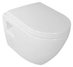 AQUALINE Zidna WC školjka NERA, keramička, 35,5x50 cm, bijela, uštedna tehnologija 3/6 L spreme za vodu