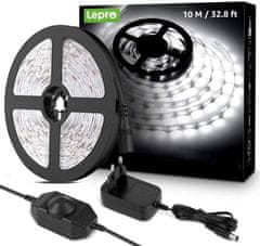 Lepro 10m Set bijela 6000K LED traka IP20 + zatamnjivač