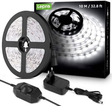 Lepro 10m Set bijela 6000K LED traka IP20 + zatamnjivač