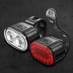 Dexxer Set USB punjiva lampa za bicikl + stražnje svjetlo 2