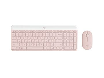 Logitech Slim Wireless Combo MK470 tipkovnica i miš, roza, gr. (920-011322)