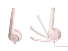 Logitech H390 slušalice, USB, roza (981-001281)
