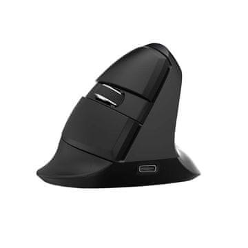 Delux Bežični vertikalni miš Delux M618Mini BT+2.4G RGB 4000DPI (željezno siva)