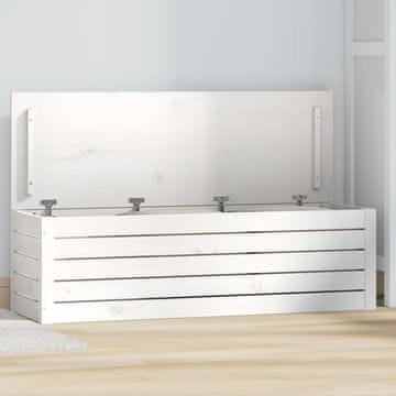 Vidaxl Komoda za pohranu bijela 109x36,5x33 cm masivni bor