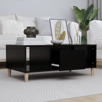 Vidaxl Klub stolić, crni, 90x50x36,5 cm, materijal na bazi drva