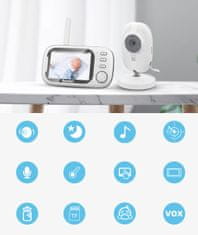 Dexxer Baby Monitor AK. Dječji vrtlog s video kamerom i 3,2 ″ LCD zaslon