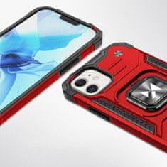 WOZINSKY Oklopna futrola za iPhone 14, magnetski držač, Ring Armor, crvena