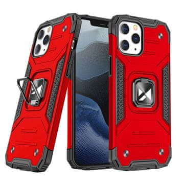 WOZINSKY Oklopna futrola za iPhone 14 Pro s magnetskim držačem Ring Armor crvena