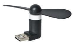 Iso Trade Mini ventilator microUSB crna ISO 5770