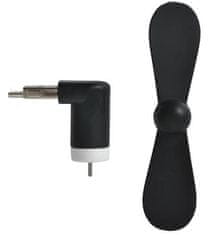 Iso Trade Mini ventilator microUSB crna ISO 5770