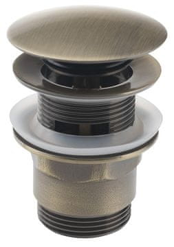 AQUALINE Klik-klak ispust za umivaonik 5/4", velika kapa, 30-45mm, tamna bronca