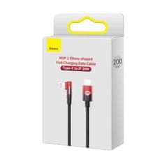 BASEUS MVP Elbow kabel USB-C / Lightning 20W 2m, crno/crvena