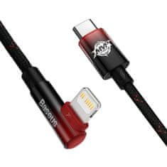BASEUS MVP Elbow kabel USB-C / Lightning 20W 2m, crno/crvena