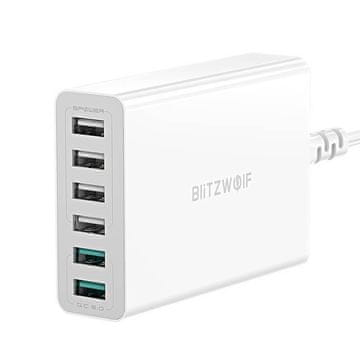 Blitzwolf BW-S15 punjač 6x USB QC 60W, bijela