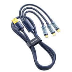 Joyroom 3in1 kabel USB - USB-C / Lightning / micro USB 3.5A 1.2m, plava