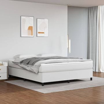 Vidaxl Okvir za krevet Bijeli 160x200 cm Implicitna koža