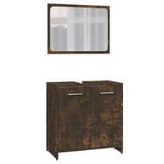 Vidaxl 4-dijelni set kupaonskog namještaja boja hrasta drveni