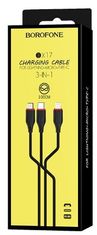 Borofone 3u1 BX17 USB kabel, Lightning / Micro-USB / USB-C