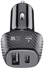 CellularLine Multipower auto punjač USB in USB-C, 32W, crna (CBRUSB2PD32WK)