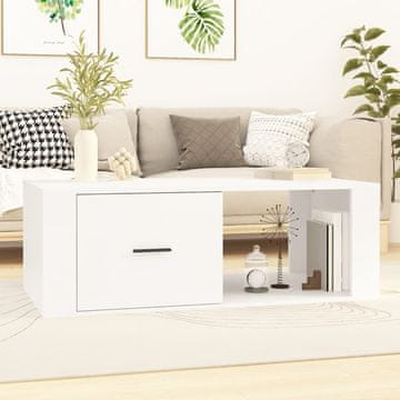 Vidaxl Klub stolić, bijeli 100x50,5x35 cm, materijal na bazi drva