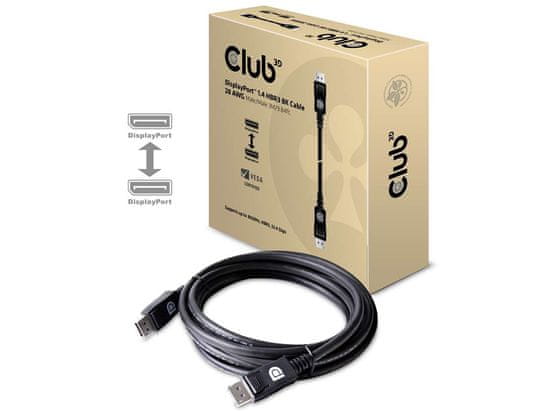 Club 3D CAC-1060 kabel DisplayPort 1.4, 8K@60 Hz ili 4K@144 Hz, 3 m