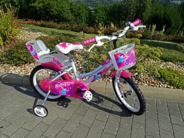 Dino bikes Dječji bicikl Dino Bikes FAIRY bijelo-ružičasti uzorak 16"