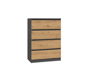 Topeshop Malwa M4 Komoda ANTRACIT ARTISAN