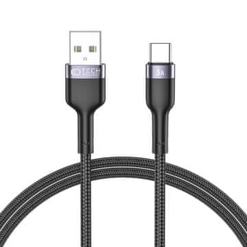 Tech-protect Ultraboost kabel USB / USB-C 3A 1m, crno