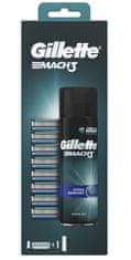 Gillette zamjenske glave za britvicu Mach3, 8 komada + gel za brijanje Sensitive gel, 200 ml