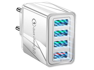 Verkgroup 4x USB 3.0 brzi punjač 220V sa LED 3.1A sivi
