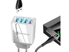 Verkgroup 4x USB 3.0 brzi punjač 220V sa LED 3.1A sivi