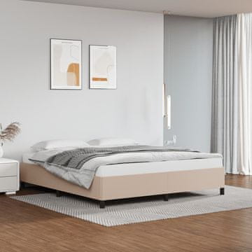 Vidaxl Okvir za krevet Cappuccino 160x200 cm umjetna koža