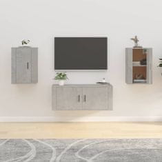 Vidaxl Zidni TV ormarići, 2 kom, betonsko sivi, 40x34,5x60 cm