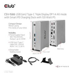 Club 3D CSV-1568 priključna stanica, 14u1, USB-C