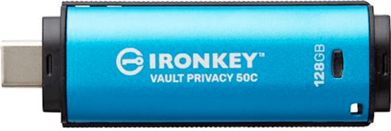 Kingston Ironkey USB ključ, 128GB Vault Privacy 50C, 3.2 Gen1 C, metal, hardverska zaštita, FIPS 197 (IKVP50C/128GB)