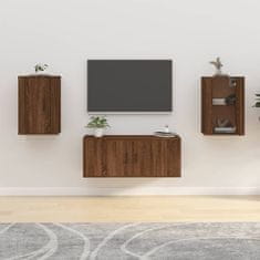 Vidaxl Zidni TV ormarići, 2 kom, smeđi hrast, 40x34,5x60 cm
