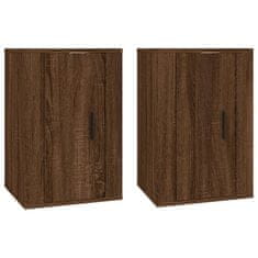 Vidaxl Zidni TV ormarići, 2 kom, smeđi hrast, 40x34,5x60 cm