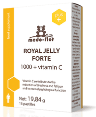 Medo-Flor matična mliječ DUO: 1000 FORTE + vitamin C, 16 pastila, 2 komada