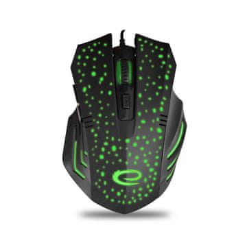 slomart Esperanza EGM212 Žični gaming miš, LED, 6D optički, USB-C, Galaxy