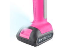 Extol Light Akumulatorska bušilica/odvijač (402403) s udarnim punjenjem, ružičasta, 12 V Li-ion, 2000 mAh, u kutiji za alat, set od 27 dijelova