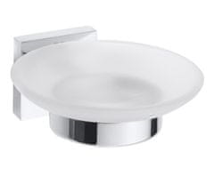 SAPHO X-SQUARE Držač za Sapun, Mliječno Staklo, Krom