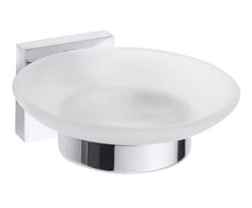 SAPHO X-SQUARE Držač za Sapun, Mliječno Staklo, Krom