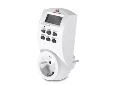 Maclean Timer Digital MCE05G, 16A, 3600W, 156 programa, Shuko, White